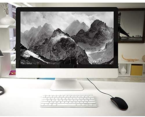 [Australia - AusPower] - Wired Mouse, USB Wired Computer Mouse for Right or Left Hand, Ergonomic Computer Mouse with Durable Clicks for PC, Computer, Laptop, Desktop, Chromebook, Notebook, Mac (Black) 