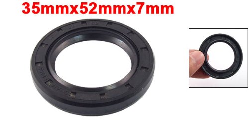 [Australia - AusPower] - uxcell 35x52x7mm TC Steel Spring Rubber Double Lip Oil Shaft Seal 