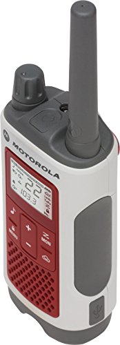 [Australia - AusPower] - Motorola Solutions T480 Talkabout Rechargeable Emergency Preparedness Two-Way Radio Single Unit (Red/White) 