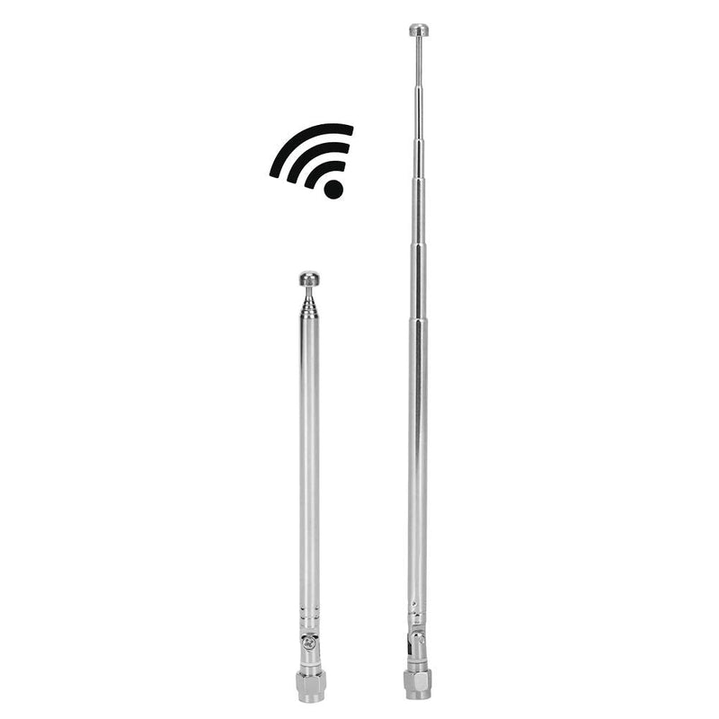 [Australia - AusPower] - Radio Scanner Antenna, 6 Sections Telescopic 40MHz-6G Super Wide Band SMA Male Connector for LimeSDR for HackRF, Adjustable Rotary Angle Alloy 