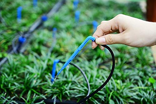 [Australia - AusPower] - (50-Pack) - 4" Inch .5 GPH - Angled Drip Emitter Stake for Precise Watering & Irrigation, Greenhouse, Container Gardening, Home Garden, and Hydroponics Growing - for 1/8" Tubing (4" Inch Drip Stake) 4" Inch Drip Stake 
