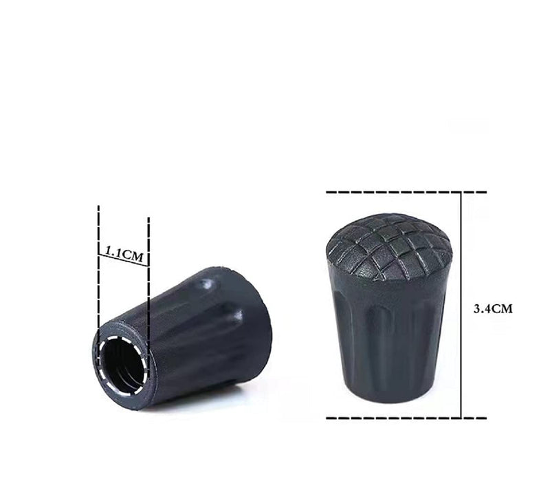 [Australia - AusPower] - Trekking Poles Walking Poles Tips Protectors, Hiking Poles Replacement Rubber Tips for Hiking Stick, Fits Most Standard Walking Sticks - Shock Absorbing, Adds Grip and Traction 16PCS 