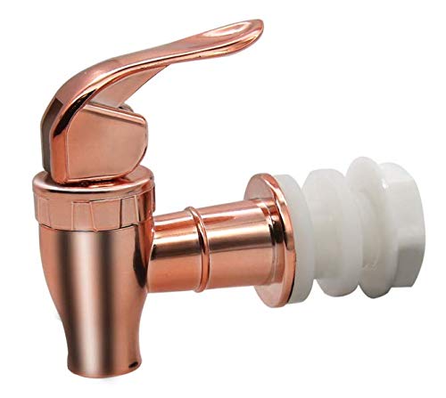 [Australia - AusPower] - Rose Gold Beverage Dispenser Replacement Spigot, Push Style Spigot for Beverage Dispenser Carafe, Water Dispenser Replacement Faucet (2 PACK) 2 Rose Gold 