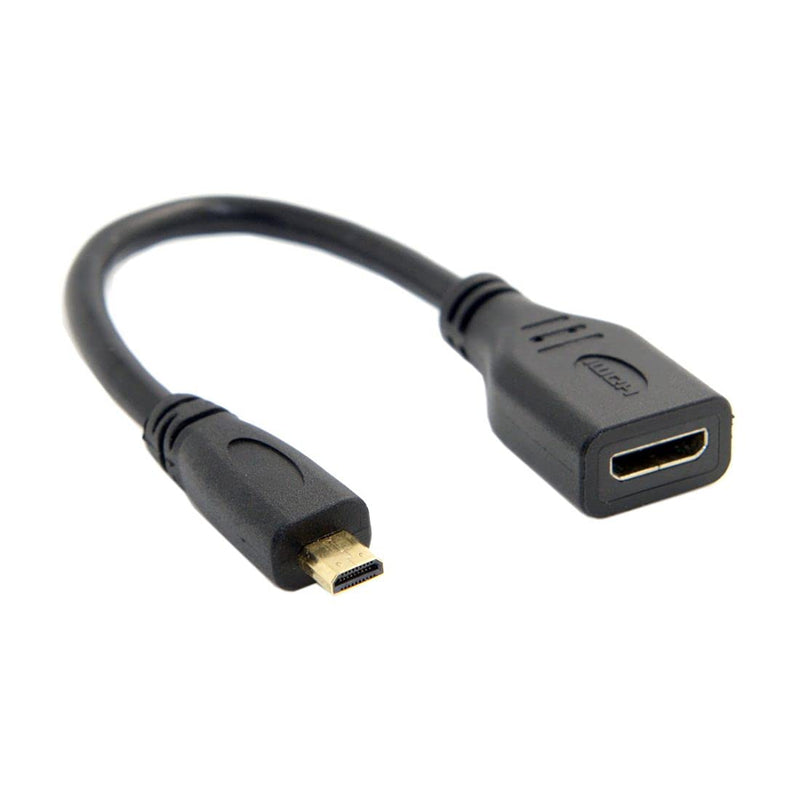 [Australia - AusPower] - chenyang Micro HDMI Male to Mini HDMI Female 1.4 HDTV Extension Cable for Laptop PC HDTV Gold 