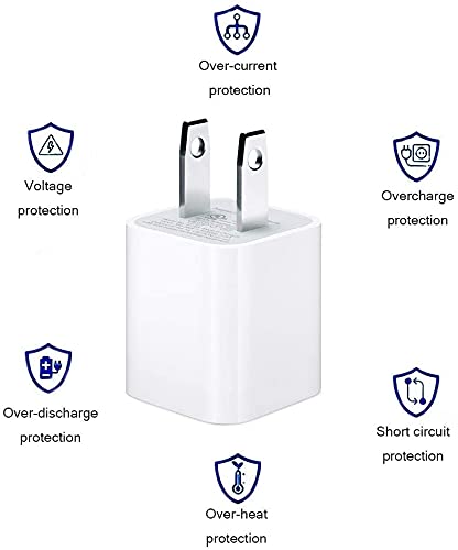 [Australia - AusPower] - iPhone Charger,2Pack [Apple MFi Certified] USB Wall Charger Plug & 3.3 Ft USB Fast Charging Data Sync Transfer Cables Compatible with iPhone13/12/12 Pro/12 Mini/11/Xs/Xs Max/8/8 P(Travel Essentials) White 