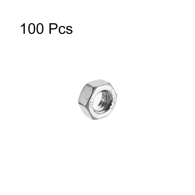 [Australia - AusPower] - uxcell Hex Nuts, M5x0.8mm Metric Coarse Thread Hexagon Nut, Stainless Steel 304, Pack of 100 