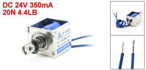 [Australia - AusPower] - uxcell a13060500ux0006 Push Pull Type Open Frame Solenoid Electromagnet, 20N 4.4 lb, 10 mm, DC 24V, 350 mA 