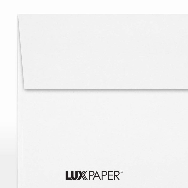 [Australia - AusPower] - LUX Paper Square Invitation Envelopes for 5 1/4 x 5 1/4 Cards in 80 lb. Bright White, Printable Envelopes for Invitations, with Peel & Press Seal, 50 Pack, Envelope Size 5 1/2 x 5 1/2 (White) 80lb. Bright White 