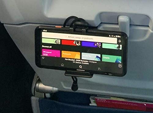 [Australia - AusPower] - The SkyClip+ Phone & Tablet Holder for Air Travel, Home and Office Use - Inflight Phone Mount & Stand Compatible with iPhone, Android, Kindle and Tablets - Ultimate Travel Accessory (Blue) Blue 1 Pack 
