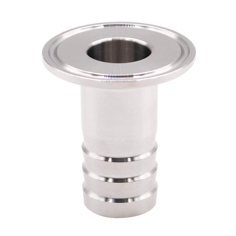 [Australia - AusPower] - Beduan 1.5" Tri Clamp to 1" Barb Fitting Stainless Sanitary Home Brew Adapter (Ferrule OD 50.5mm, Pack of 2) 1 Inch Hose Barb (2 PCS) 