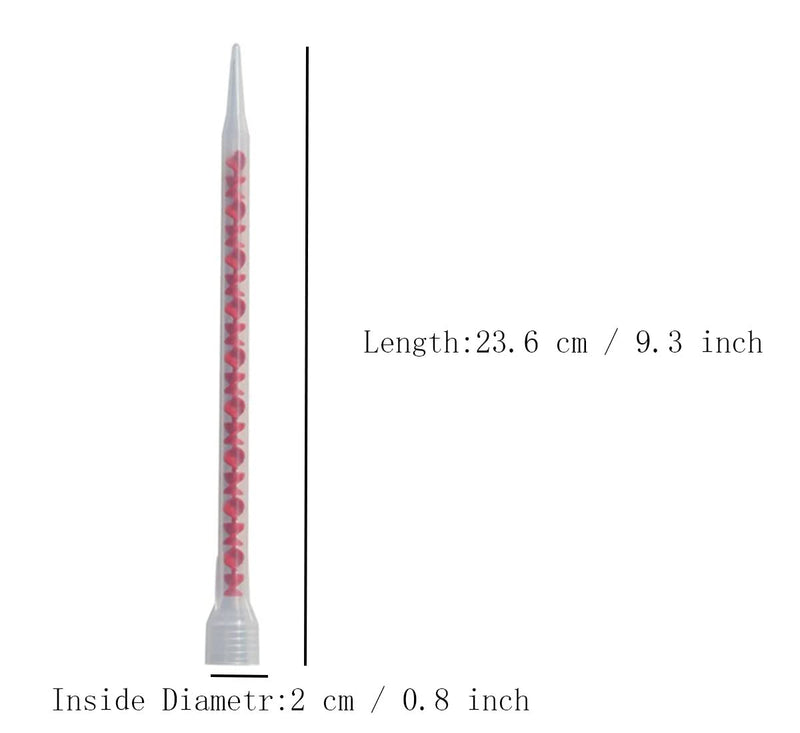 [Australia - AusPower] - Double Barrel Mixing Nozzle, 15 PCS Double Epoxy Gun Nozzles, Suitable for 200ml and 400ml Manual Ink Cartridges 