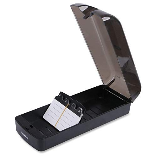 [Australia - AusPower] - Lorell Business Card File Flat Card File, Black/Clear (LLR01029) 