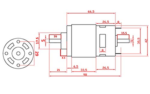 [Australia - AusPower] - 775 DC 12V/24V 50W High Torque Electric Motor, 4500/9000RPM Dual Output Shaft Ball Bearing Electric DC Motor Driver for DIY Parts by Walfron (24V9000RPM) 