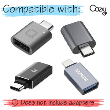 [Australia - AusPower] - Charging Cable Cozy by Cozy (USB-A to USB-C Black (No Adapter Included)) USBC Black (No Adapter Included) 