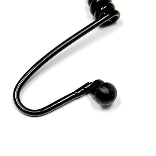 [Australia - AusPower] - MaximalPower RHF Coil(BK) Replacement Acoustic Tube for Two-Way Radio Headsets (Black) 