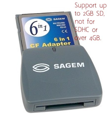 [Australia - AusPower] - Sagem CompactFlash to MS Pro/MS/MMC/SM/SD/xD Card Adapter - Turn your CF Type I Card Slot into a 6-in-1 Card Reader! 