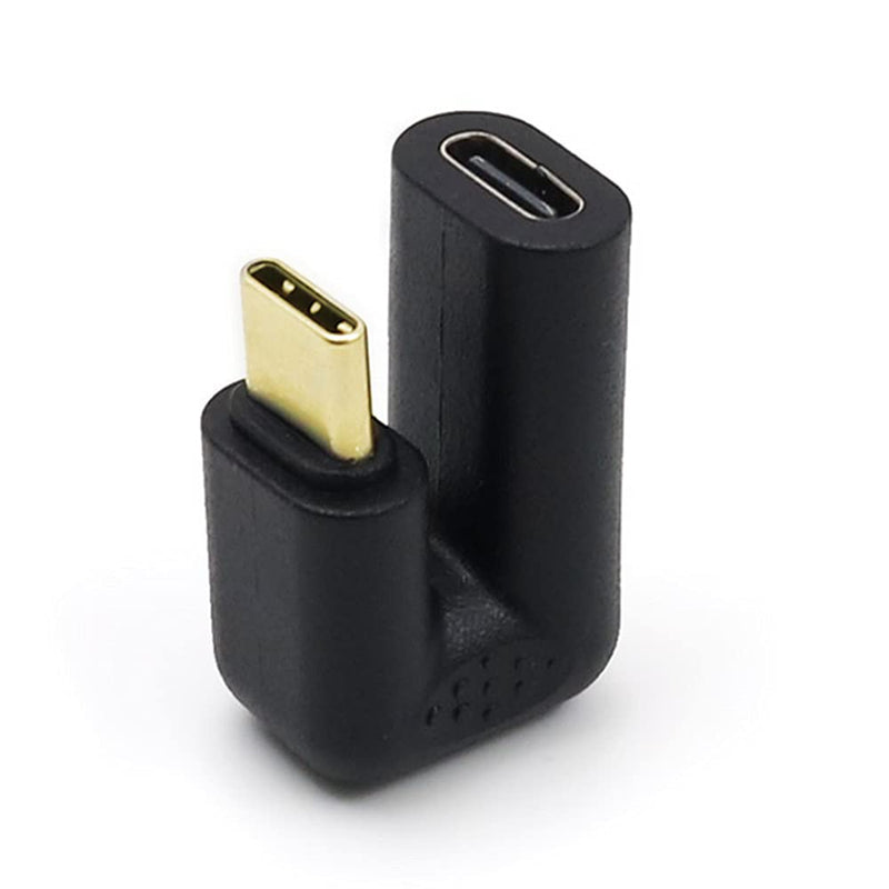 [Australia - AusPower] - USB C U Shape Adapter, Qaoquda 180 Degree Angled USB 3.1 Type C (USB-C) Male to Female U Shape Adapter 4K60hz Resolution 10Gbps for Laptop, Tablet & Mobile Phone 
