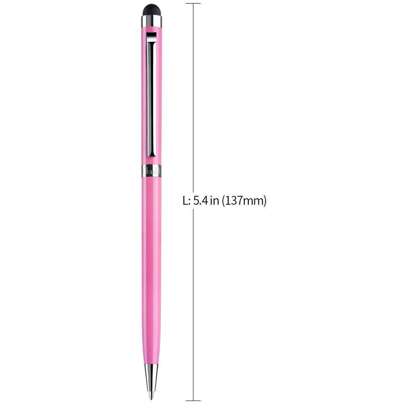 [Australia - AusPower] - ChaoQ Stylus Pens for Touch Screens (5 Pcs), 2 in 1 Slim Capacitive Stylus Ballpoint Pen (Black Ink), with 10 Replaceable Rubber Tip (White,Pink,Red,Purple,Sky Blue) White,Pink,Purple,Red,Sky Blue 
