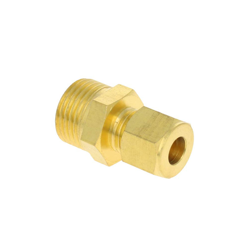 [Australia - AusPower] - MroMax Brass Compression Tube Fitting 8mm /0.31" ID Male Thread Pipe Adapter for Water Irrigation System 2pcs 