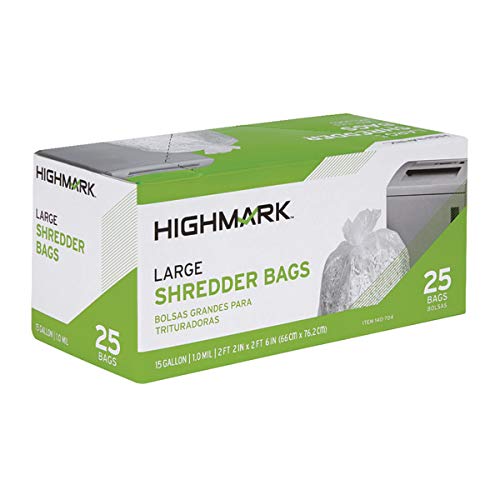 [Australia - AusPower] - Highmark Shredder Bags, 1 mil, 15 Gallons, Clear, Box Of 25, DP00704 