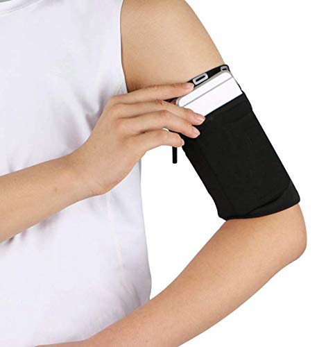 [Australia - AusPower] - Universal Exercise Workout Running Armband Sleeve Cellphone Holder Pouch with Zipper Card Key Pocket for iPhone 11 Pro Max, Samsung A50, Note 10 Plus, OnePlus 7 Pro, 6T, Huawei P20 Lite (Large) Large 