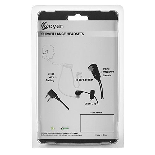 [Australia - AusPower] - Two Way Radio Earpiece Noise Canceling Transparent Security Headphones Walkie Talkie Earphone with PTT/VOX – Pair 