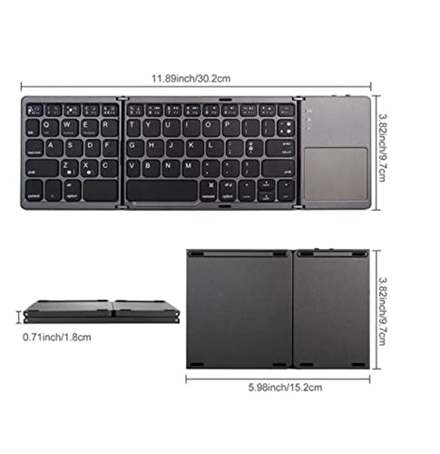 [Australia - AusPower] - Ares Foldable Bluetooth Keyboard - Your Wireless Gadget on The go! (Black) Black 