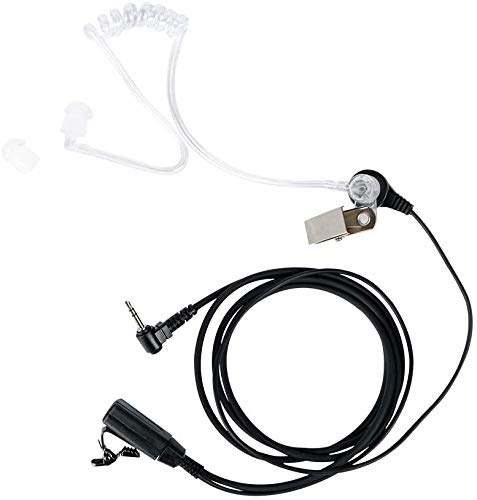 [Australia - AusPower] - Caroo Walkie Talkie 2.5mm Earpiece,2 Pack 1 Pin Covert Acoustic Tube Earpieces Headset with PTT Mic for Motorola Talkabout MH230R MR350R T200 T200TP T260 T260TP T600 MT350R Two Way Radio 