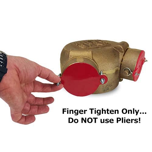 [Australia - AusPower] - 2 1/2" Plastic Breakable Fire Department Connection (FDC) Cap for Sprinkler and Standpipe Connections (2 Pack) 
