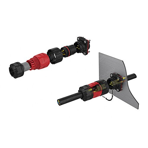 [Australia - AusPower] - CNLINKO 2 Pin Power Industrial Circular Connector, Female Plug & Male Panel Mount Receptacles Socket Jack, Outdoor Waterproof IP67, AC DC 