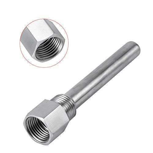 [Australia - AusPower] - Stainless Steel Thermowell 1/2"NPT Threads for Temperature Sensors Thermowells for Temperature Instruments Thermometer 