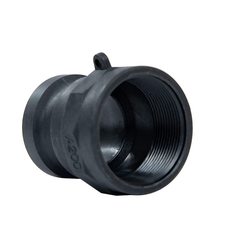 [Australia - AusPower] - Quafwia 1 PC Poly Cam Lock Fittings 2 inch Standard Part A Cam Groove Hose Fitting 2 Camlock Fittings, 2" Male Aadapter x 2" Female Thread Camlock Fittings 2 inch 