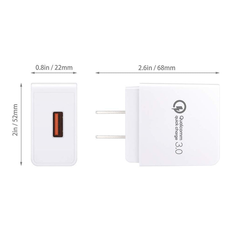 [Australia - AusPower] - TPLTECH Quick Charge 3.0 Fast Charger Compatible with LG Stylo 2, LG K3/Tribute HD/Tribute Empire/Xpower/X Charge /B470 Flip,Boost Mobile Phones,Travel Rapid Charger 5FT USB Micro Charging Cable 