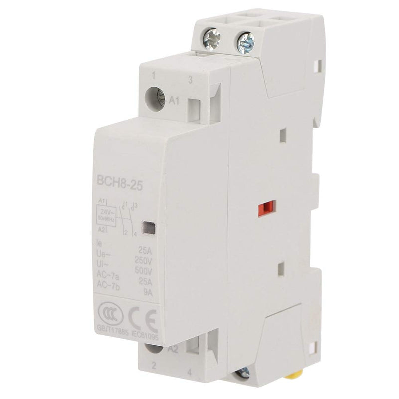 [Australia - AusPower] - DIN Mount Relay,2P 25A 24V 2NO 50/60HZ Household AC Contactor with Din Rail 