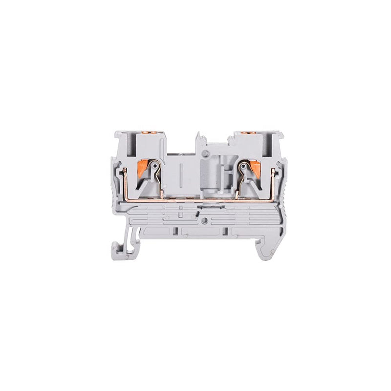 [Australia - AusPower] - SIPUN ST2-2.5 Din Rail Terminal Block Spring Push in PT Type 2.5mm Screwless Wire Terminal 50 Pcs with Cover End Stop Jumper 