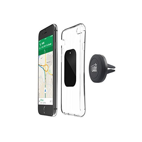 [Australia - AusPower] - Magnetic Air Vent Car Mount Holder for Smartphones Including iPhone 7, 7 Plus, 6, 6S, Galaxy S7, S6 Edge (1-Pack) 1-Pack: Black 