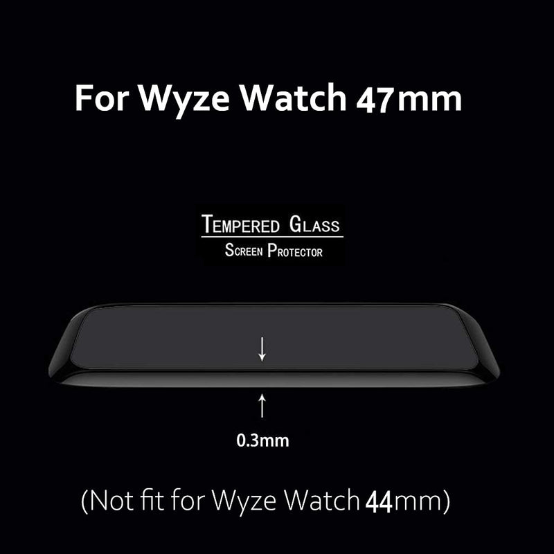 [Australia - AusPower] - Screen Protector for Wyze Watch 47mm 1.75", 3D Full Coverage Anti-Bubble HD Clear Film for Wyze Smart Watch, Scratch Resistant/Waterproof/Bubble Free (3 pack) 
