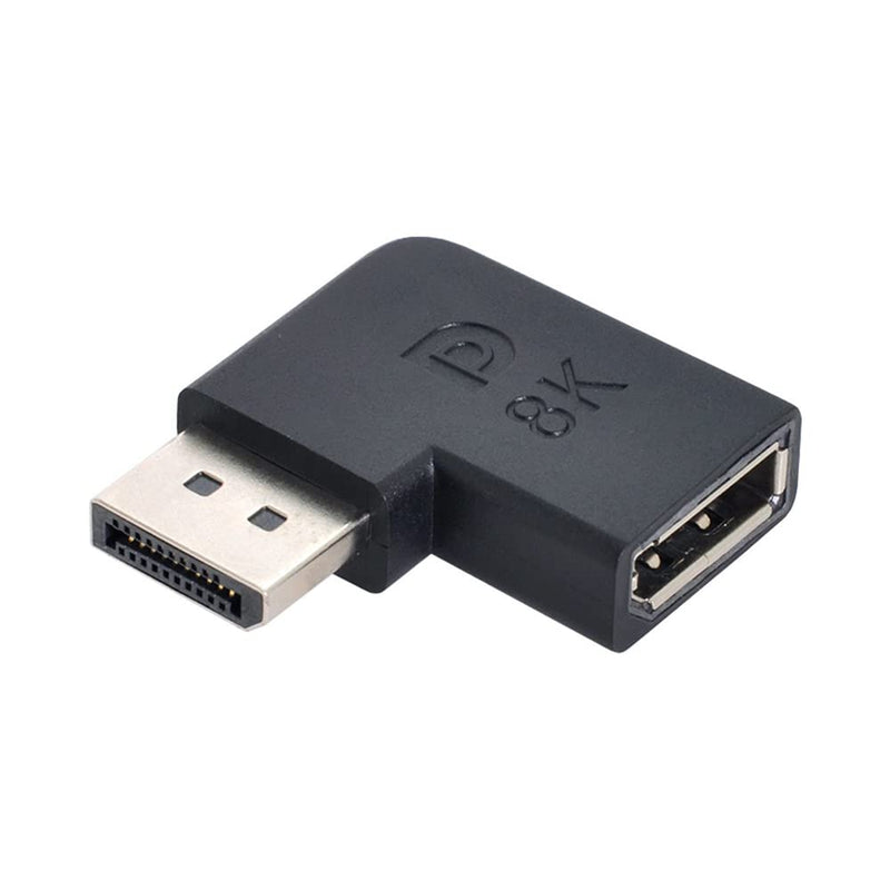 [Australia - AusPower] - NFHK 4pcs/Set Left Angled Mini DisplayPort 1.4 8K 60hz to DP Adapter Male Female Ultra-HD UHD for Video PC Laptop Black Angled x 4 