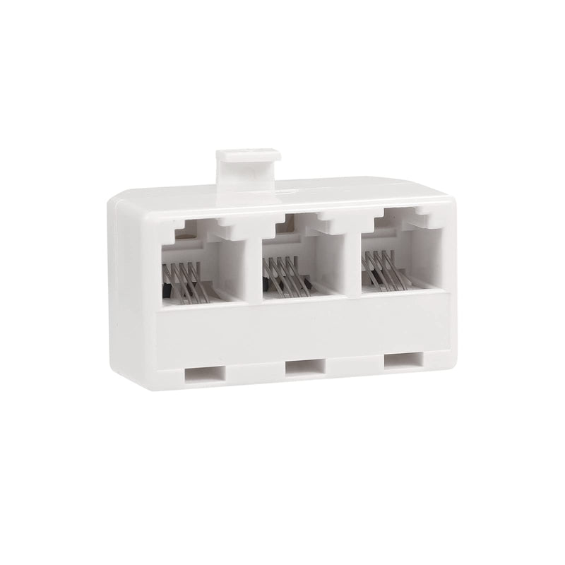 [Australia - AusPower] - Duplex Jack Phone Wall Adapter-1 to 2 Modular Wall Jack Phone Line RJ11 Converter Adapter Splitter for Home Office ADSL DSL Fax Model Cordless Phone System (3 Way Splitter(3Pack) 3 Way Splitter(3Pack) 