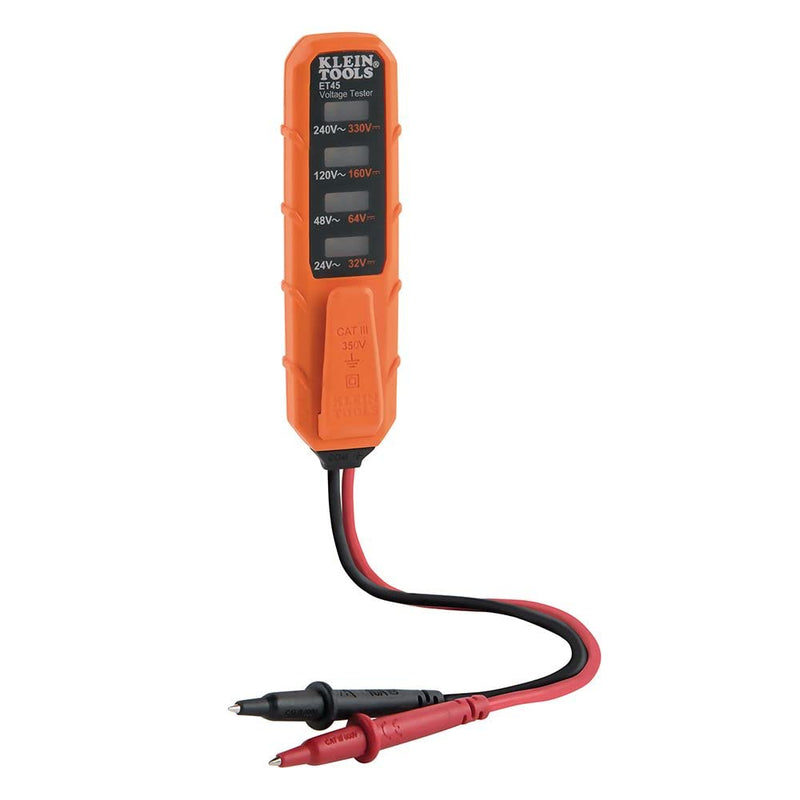 [Australia - AusPower] - Klein Tools ET45 Voltage Tester, AC Voltage, DC Voltage, Low Voltage Electric Tester, No Batteries Needed 24/240 V 