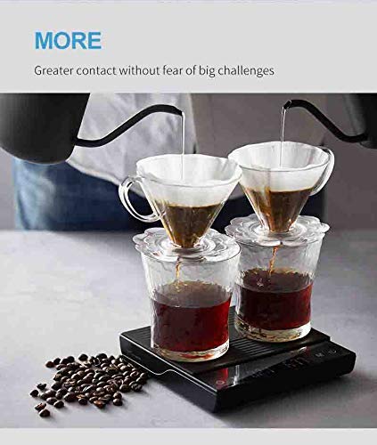 [Australia - AusPower] - Hero Digital Coffee Scale with Timer Barista Pour-Over Hand Drip V60 Brewed Coffee Espresso Maker 0.1g 0.1s (White) White 