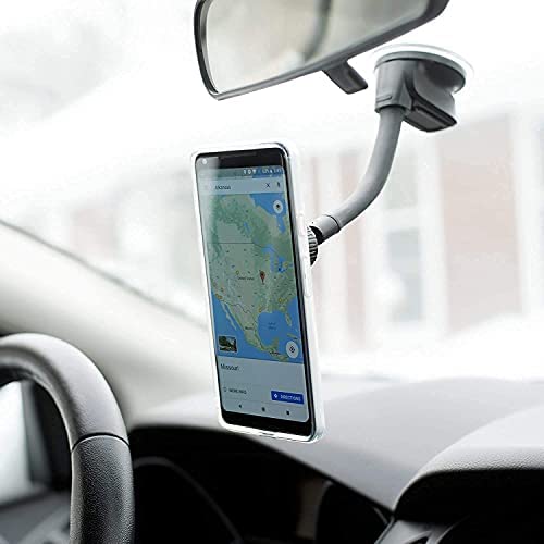 [Australia - AusPower] - Car Smart Phone Holder Mount w/ Suction Cup and Magnetic Head for Dashboard or Windshield - Magnets Compatible w/ All Cell Phone Models iPhone X 8 7 6 6S Galaxy S7 S8 Edge Google Pixel HTC One 