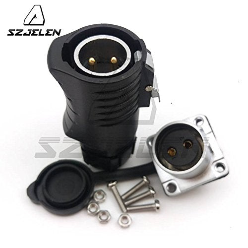 [Australia - AusPower] - SZJELEN XHP20 30A IP67 2Pin Waterproof Aviation Cable Connector Plug and Socket,LED Light Power Cable Connector,Fit RV Solar Port (2Pin, Plug Male &Socket Female) 