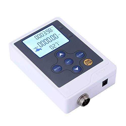 [Australia - AusPower] - DIGITEN LCD Display Water Flow Control Meter Liquid Quantitative Controller + G3/8" Fuel Flow Meter Oil Flow Sensor Gasoline Diesel Milk Gear Meter DFC15 + G3/8" gear flow meter 