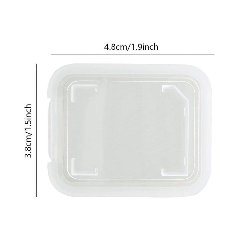 [Australia - AusPower] - 10 Pcs Plastic Memory Card Storage Case Compatible with SD MMC/SDHC PRO Duo White 