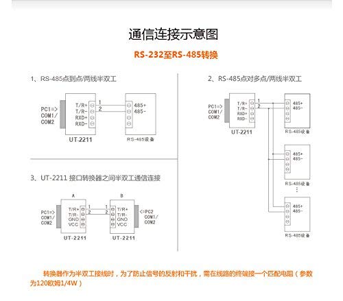 [Australia - AusPower] - UTEK UT-2211 Port-Powered RS-232 to RS-485 Mini-Size 600w Surging Protetion 