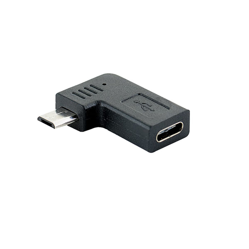 [Australia - AusPower] - rgzhihuifz USB-C Type-C Female to Micro USB 2.0 5Pin Male Data Adapter 90 Degree Left & Right Angled Type,3 Pack 