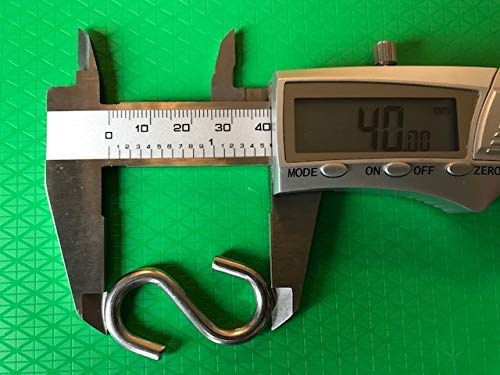 [Australia - AusPower] - S Hook - Marine Grade 316 Stainless Steel 1.56" Long, 5/32" Thick Metal Hook for Hanging and Utility Use (4) 4 