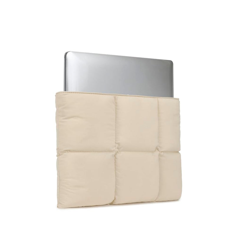 [Australia - AusPower] - Canvaslife Puffy Laptop Sleeve 13 Inch 13.5 Inch, Quilted Puffer Laptop Case for Women, Pillow Case Compatible for 12.9 inch,MacBook Pro Air 13", 13.5 inch and 12.5 inch-13.3 inch Laptop (Beige) 12.5 inch-13.5 inch Beige 