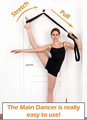 [Australia - AusPower] - KimDaro Leg Stretcher, Door Flexibility & Stretching Leg Strap - Great for Ballet Cheer Dance Gymnastics or Any Sport Leg Stretcher Door Flexibility Trainer Premium Stretching Equipment Black 